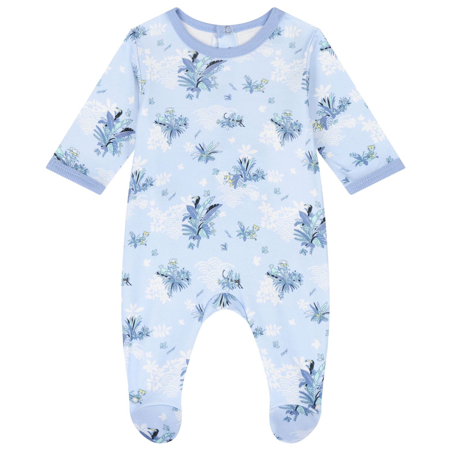 Baby Boys Blue Logo Babygrow, 1, hi-res image number null