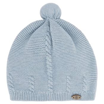 Baby Boys Blue Logo Knitted Hat