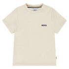 Younger Boys Beige Logo T-Shirt, 1, hi-res