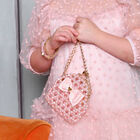 Girls Pink Pearl Handbag, 1, hi-res