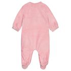 Baby Girls Pink Hearts Babygrow, 1, hi-res