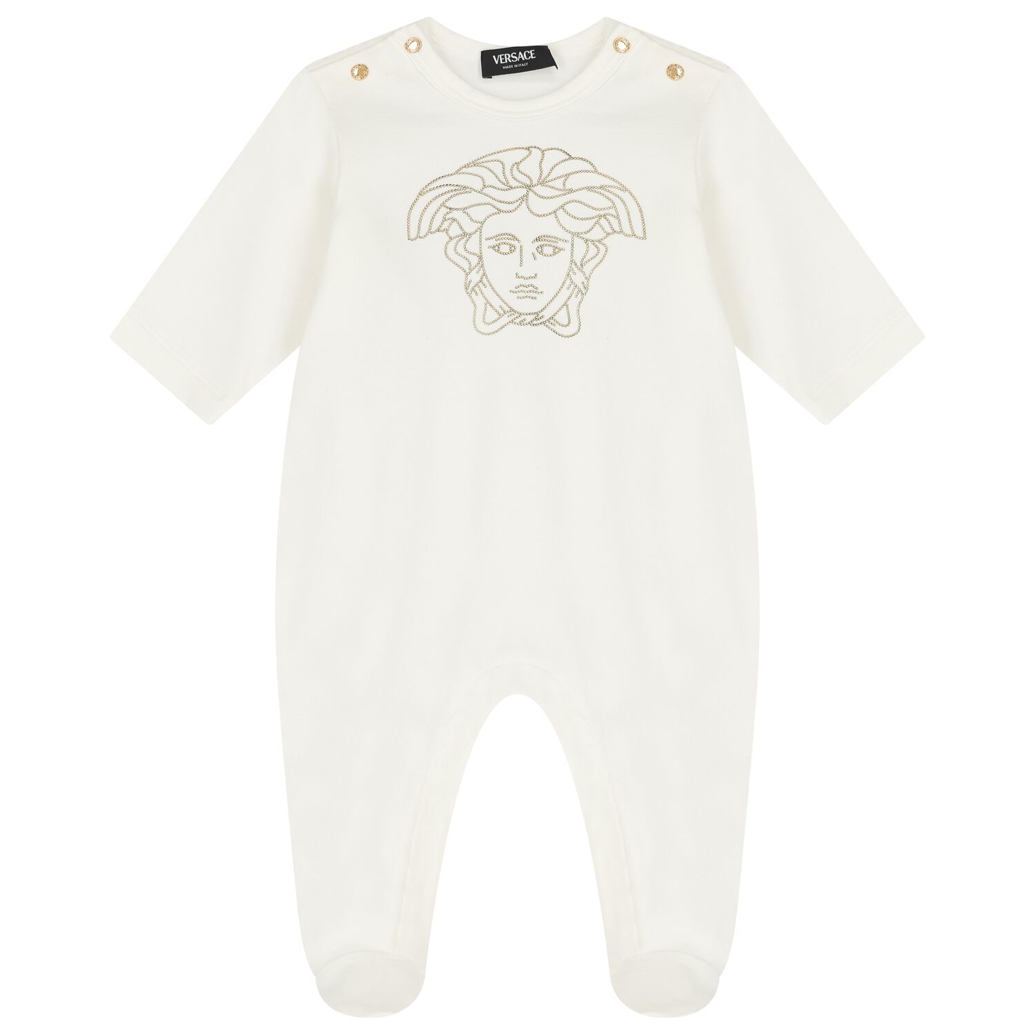 Baby Girls Ivory & Gold Medusa Babygrow, 1, hi-res image number null
