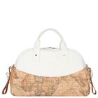 White & Beige Geo Map Baby Changing Bag , 1, hi-res
