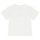 Younger Boys Ivory Horse Logo T-Shirt, 1, hi-res