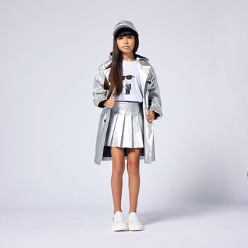 Girls White Ikonik Logo T-Shirt