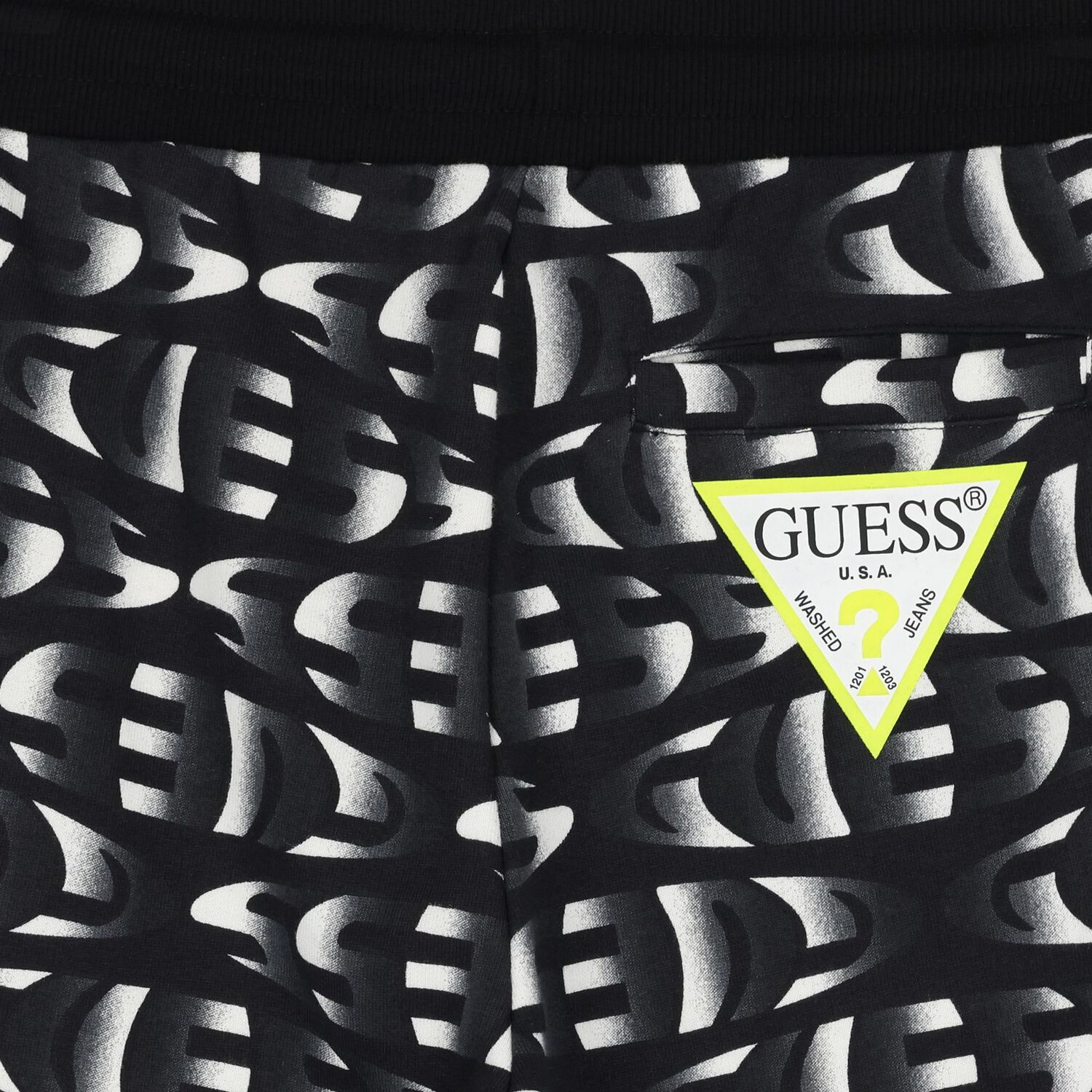 Boys Black Logo Shorts, 1, hi-res image number null