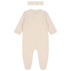 Baby Girls Beige Floral Babygrow Gift Set, 1, hi-res