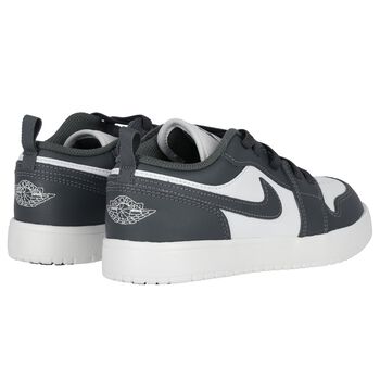 Grey & White Air Jordan 1 Low Alt Trainers