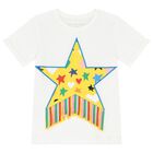 Girls Ivory Star T-Shirt, 1, hi-res
