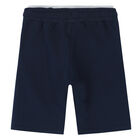 Boys Navy Logo Shorts, 1, hi-res