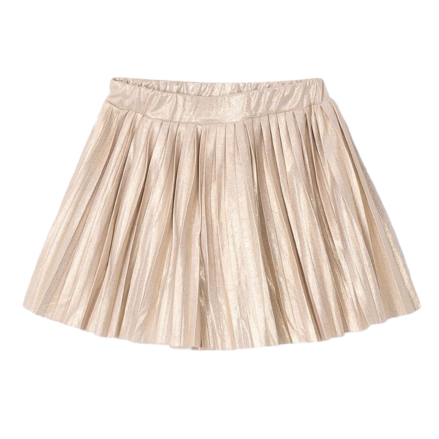 Girls Gold Shimmer Pleated Skort, 1, hi-res image number null