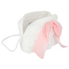 Girls Ivory & Pink Chiffon Handbag, 3, hi-res