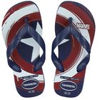 Boys Navy Blue Marvel Logo Flip Flops, 1, hi-res