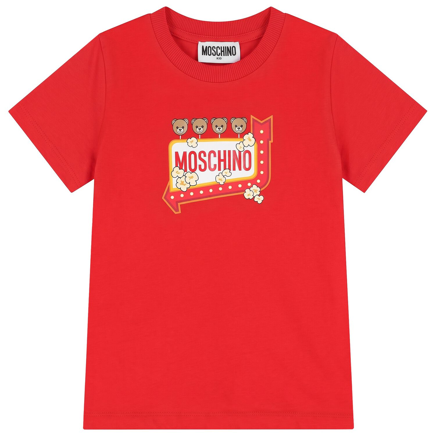 Red Popcorn & Teddy Bear Logo T-Shirt, 2, hi-res