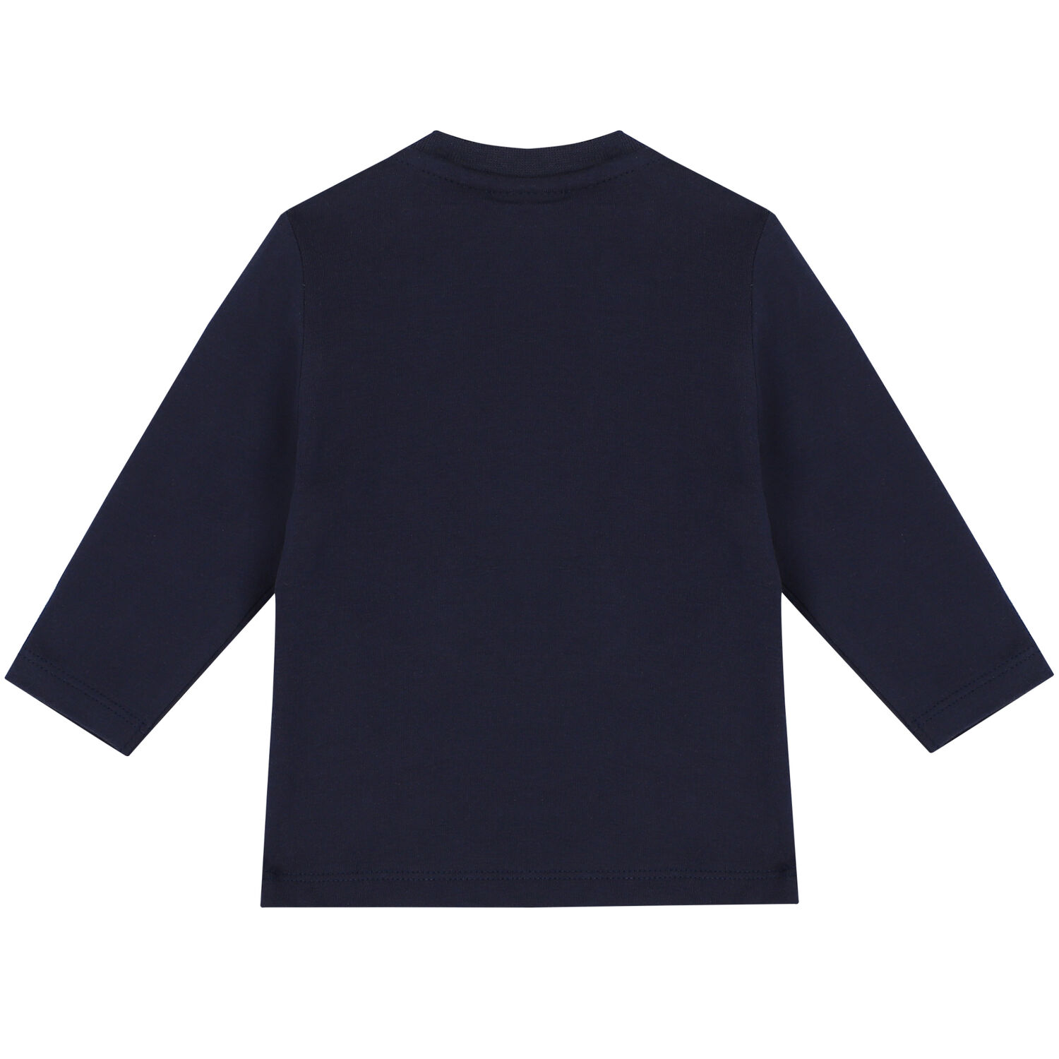 Younger Boys Navy Blue Logo Long Sleeve Top, 2, hi-res image number null