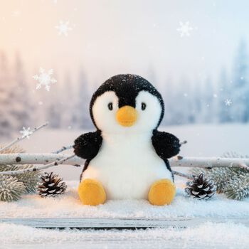 Palm Pals Black & White Chilly Penguin Soft Toy ( 13CM )