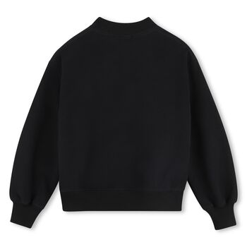 Girls Mini Me Black Flamingo Logo Sweatshirt