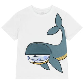 Boys White Whale T-Shirt