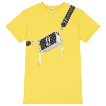 Girls Yellow Logo Bag Dress