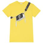 Girls Yellow Logo Bag Dress, 1, hi-res