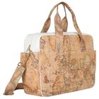 Beige & White Geo Map Baby Changing Bag, 1, hi-res