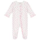 Baby Girls Pink Rosy Roses Babygrow, 1, hi-res