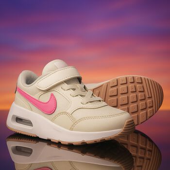Girls White & Pink Nike Air Max Trainers