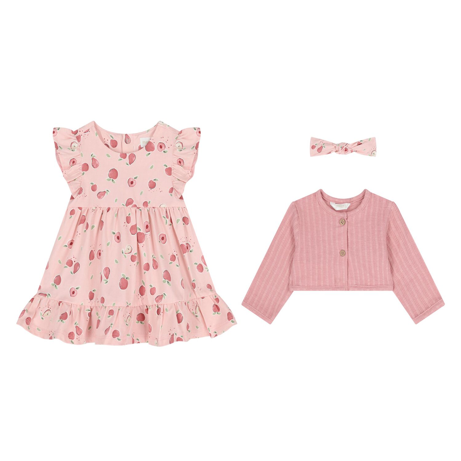 Baby Girls Pink Dress Set, 1, hi-res