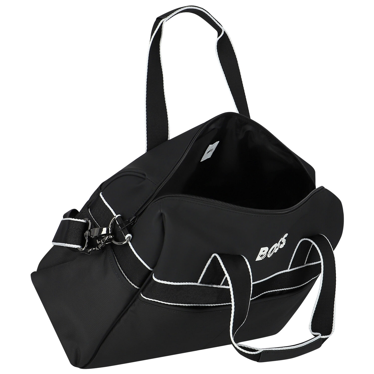 Black Logo Baby Changing Bag, 1, hi-res
