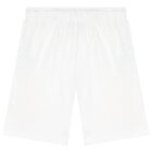 Boys Navy Blue & White Cotton Logo Shorts Set, 1, hi-res