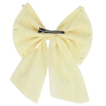 Girls Yellow Bow Hairclip