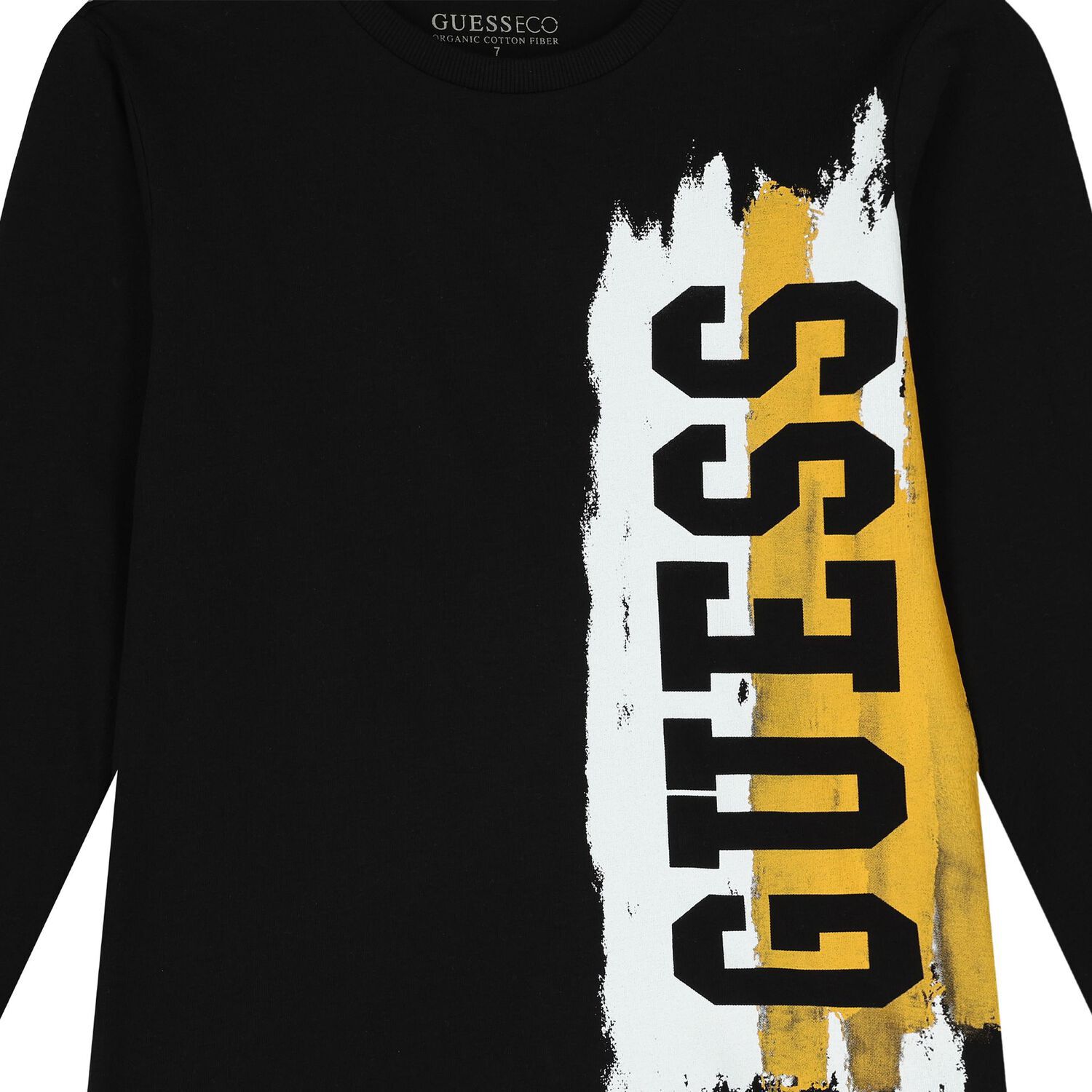 Boys Black Logo Long Sleeve Top, 3, hi-res
