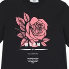 Girls Black Rose Logo T-Shirt, 1, hi-res