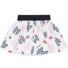 Younger Girls White Bows & Logo Dress, 1, hi-res