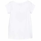 Girls White Logo T-Shirt, 1, hi-res