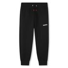 Girls Black Logo Joggers, 1, hi-res