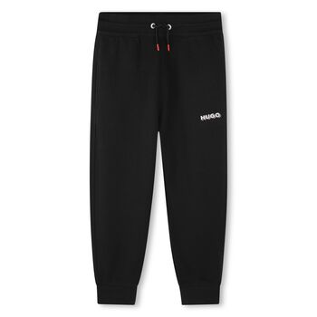 Girls Black Logo Joggers