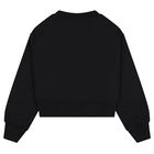 Girls Black & White Logo Sweatshirt, 1, hi-res