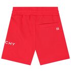 Boys Red Logo Shorts, 4, hi-res