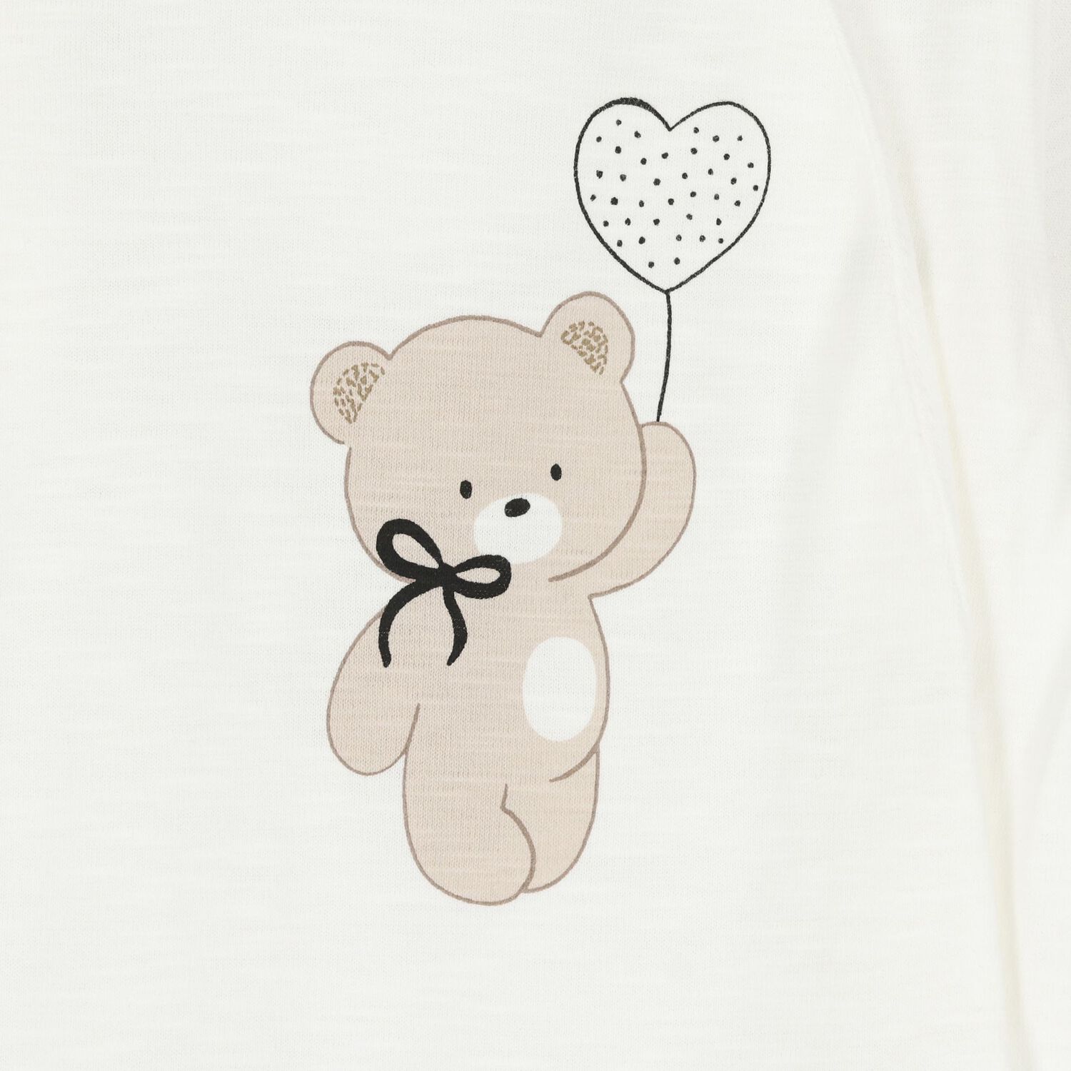 Baby Girls Ivory Teddy Bear Babygrow Set, 1, hi-res