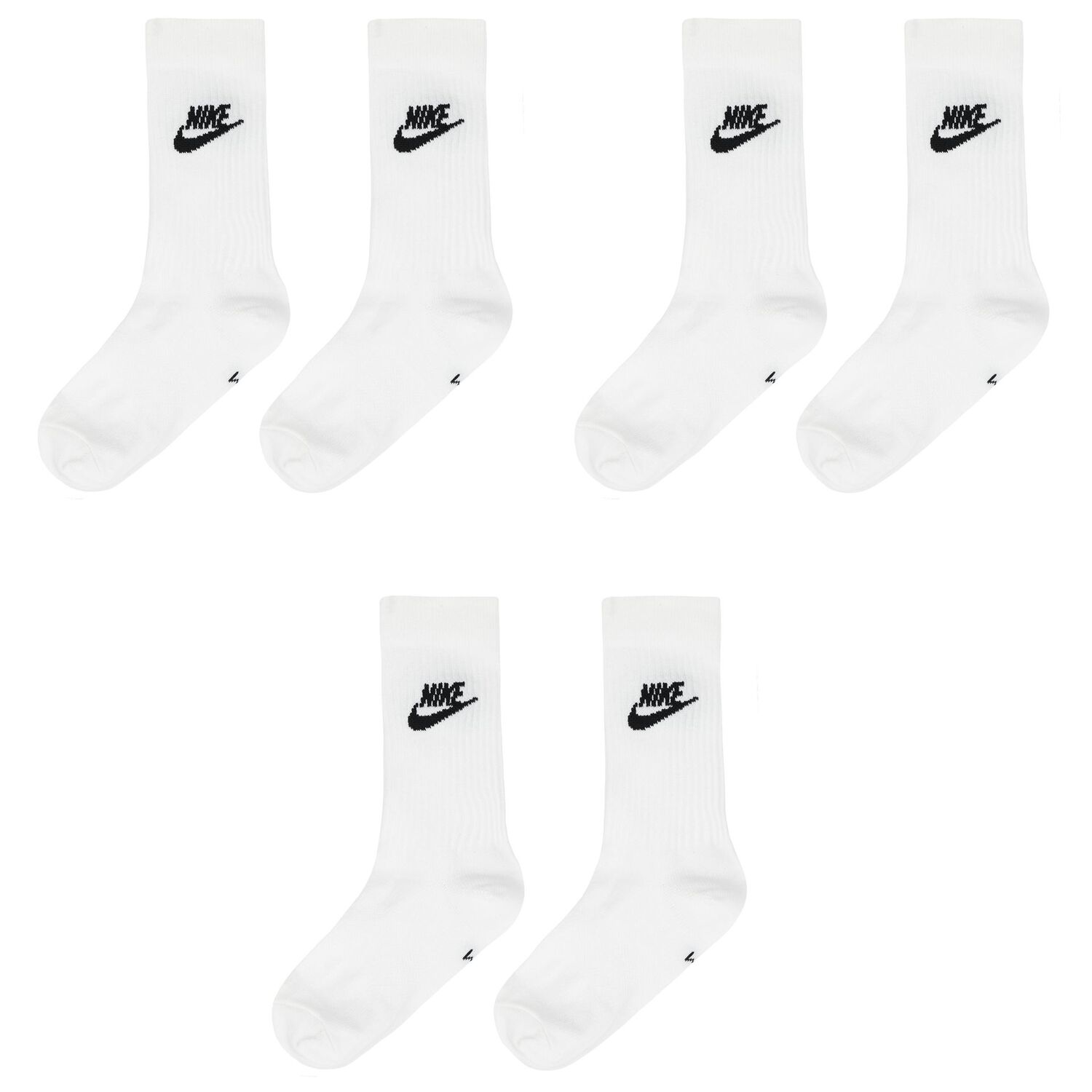White Logo Socks ( 3-Pack ), 1, hi-res image number null