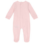 Baby Girls Pink Teddy Bear Logo Babygrow, 1, hi-res