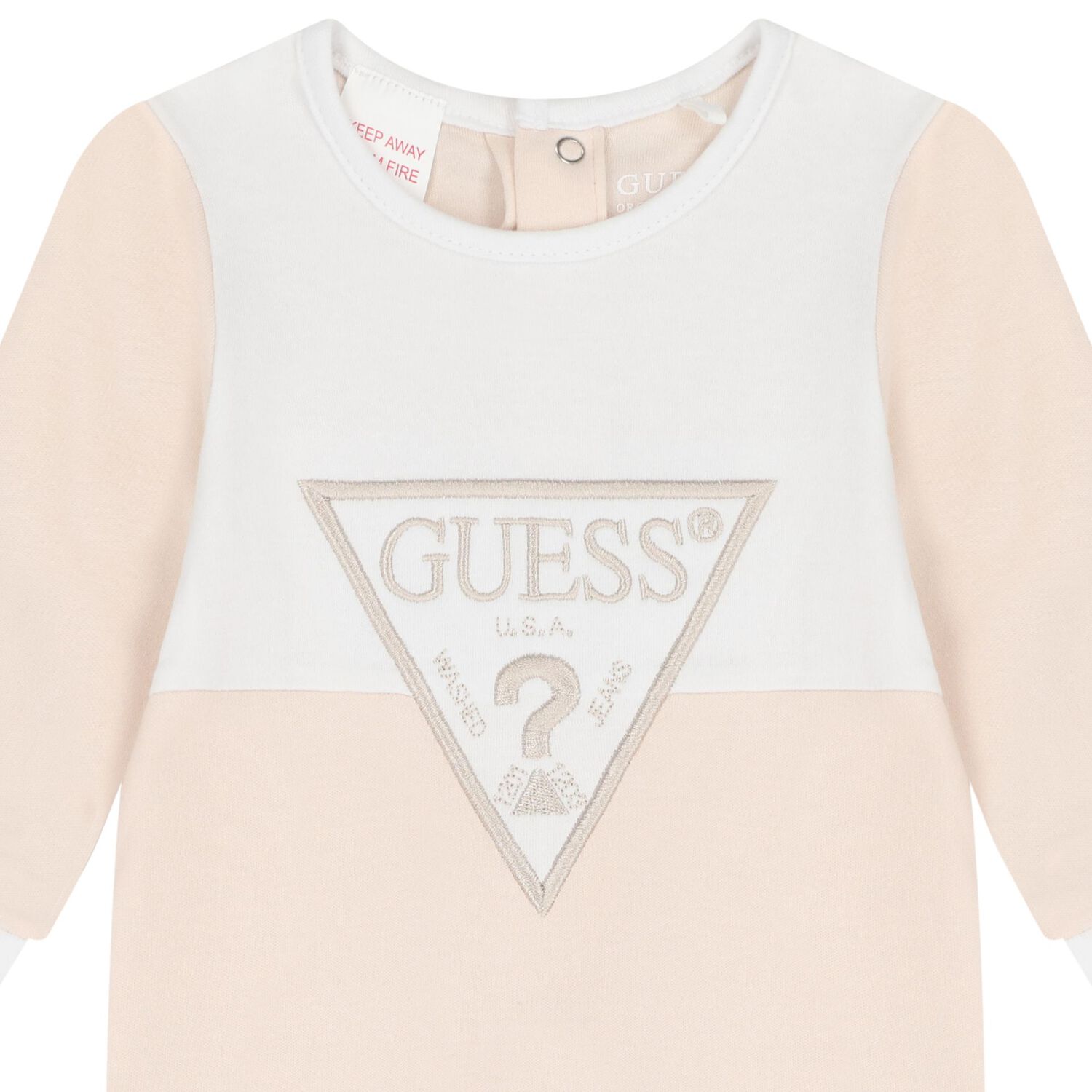 Baby Boys Beige Logo Babygrow, 1, hi-res image number null