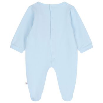 Baby Boys Blue Logo Babygrow