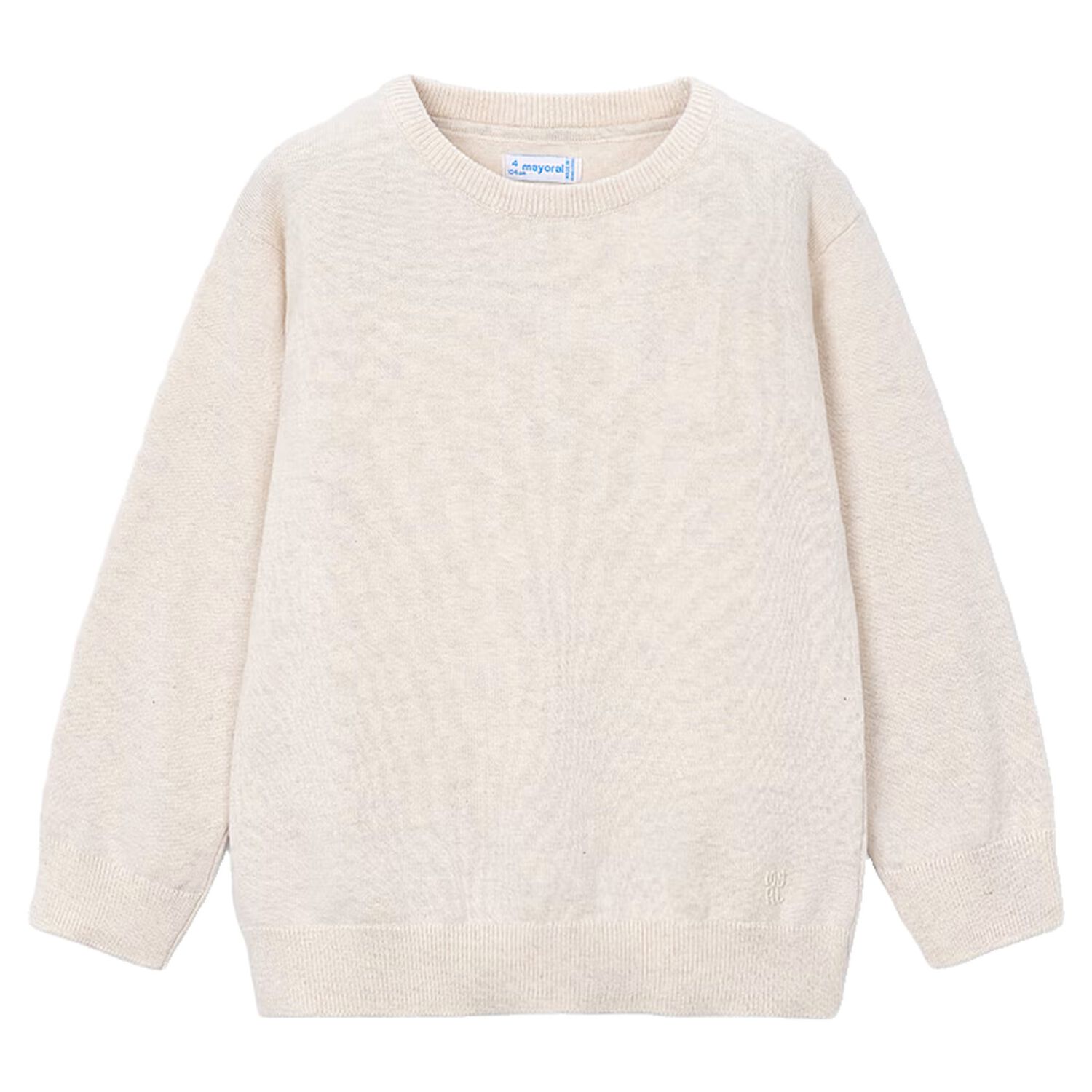 Boys Beige Knitted Jumper, 2, hi-res