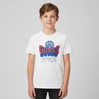 Boys White Logo T-Shirt, 1, hi-res