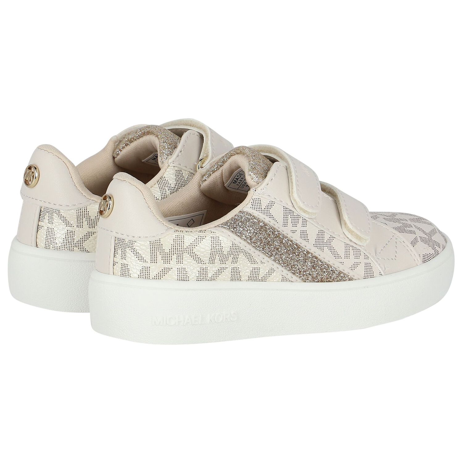 Girls Ivory Logo Trainers, 1, hi-res