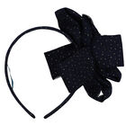 Girls Navy Blue & Gold Headband, 1, hi-res