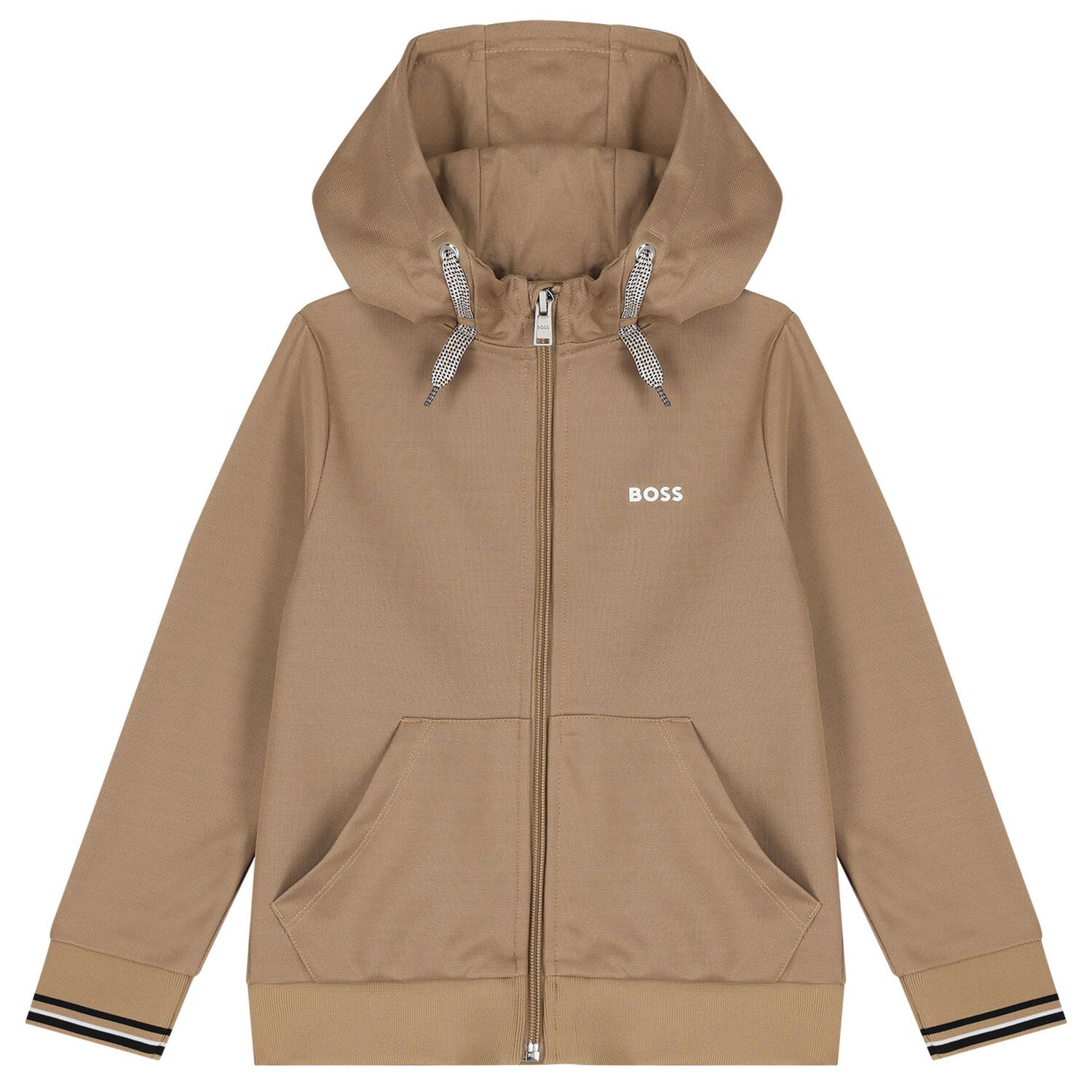 Boys Beige Logo Tracksuit, 2, hi-res image number null