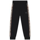 Boys Black EKD Logo Joggers, 1, hi-res